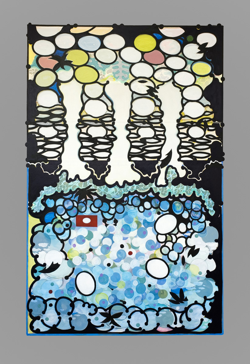 FOREST TALE acrylic on 300 lb. Lanaquarelle 41” x 60” 2013