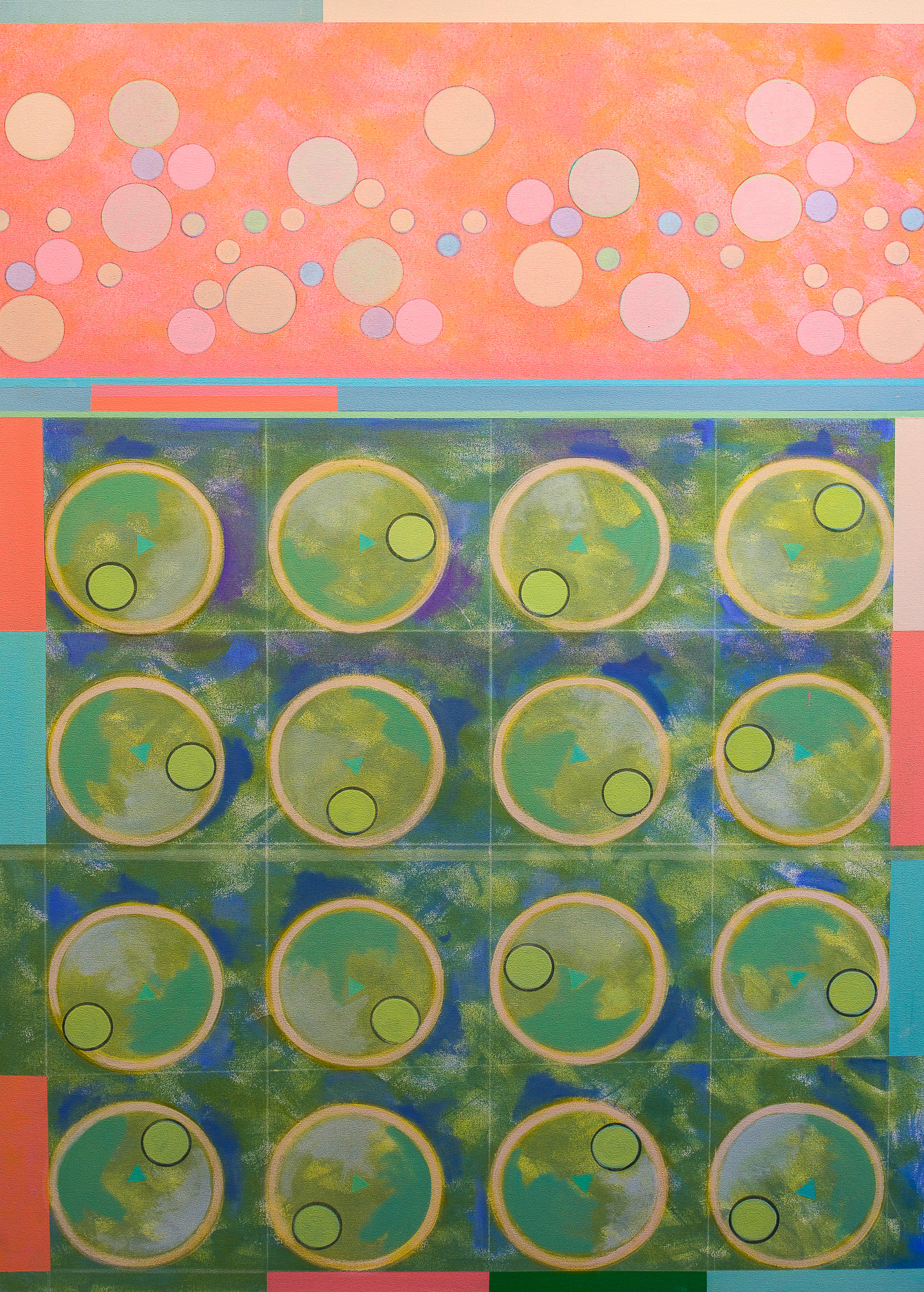 FOLLOWING THE MOON (16 DAYS SERIES), 62"x43", acrylic on canvas, 2018
