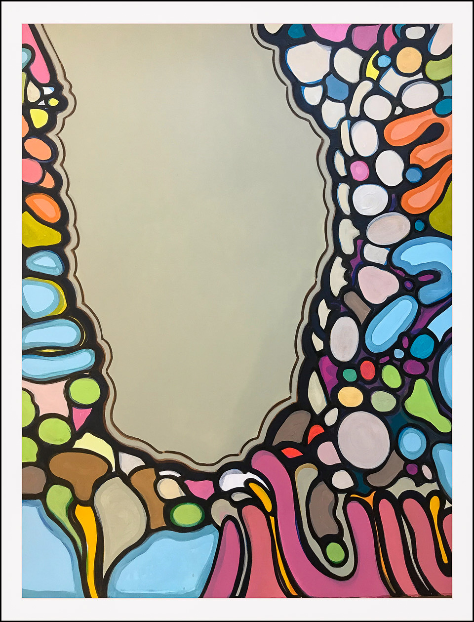 FULL OR EMPTY, acrylic on 300lb. Arches, 30"x 24", 2018